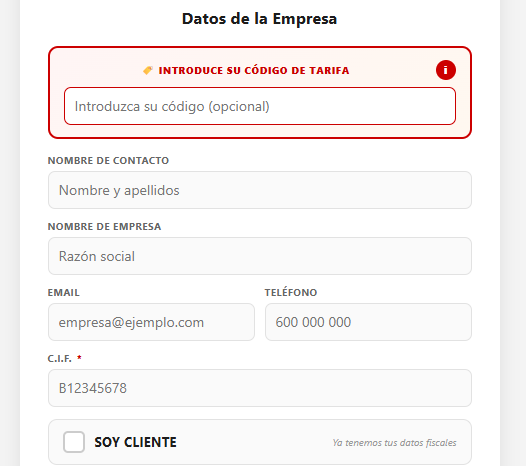 Formulario de datos